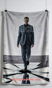 Balenciaga Shattered Glass Flannel Throw Blanket for Sofa and Wall Decor BA484